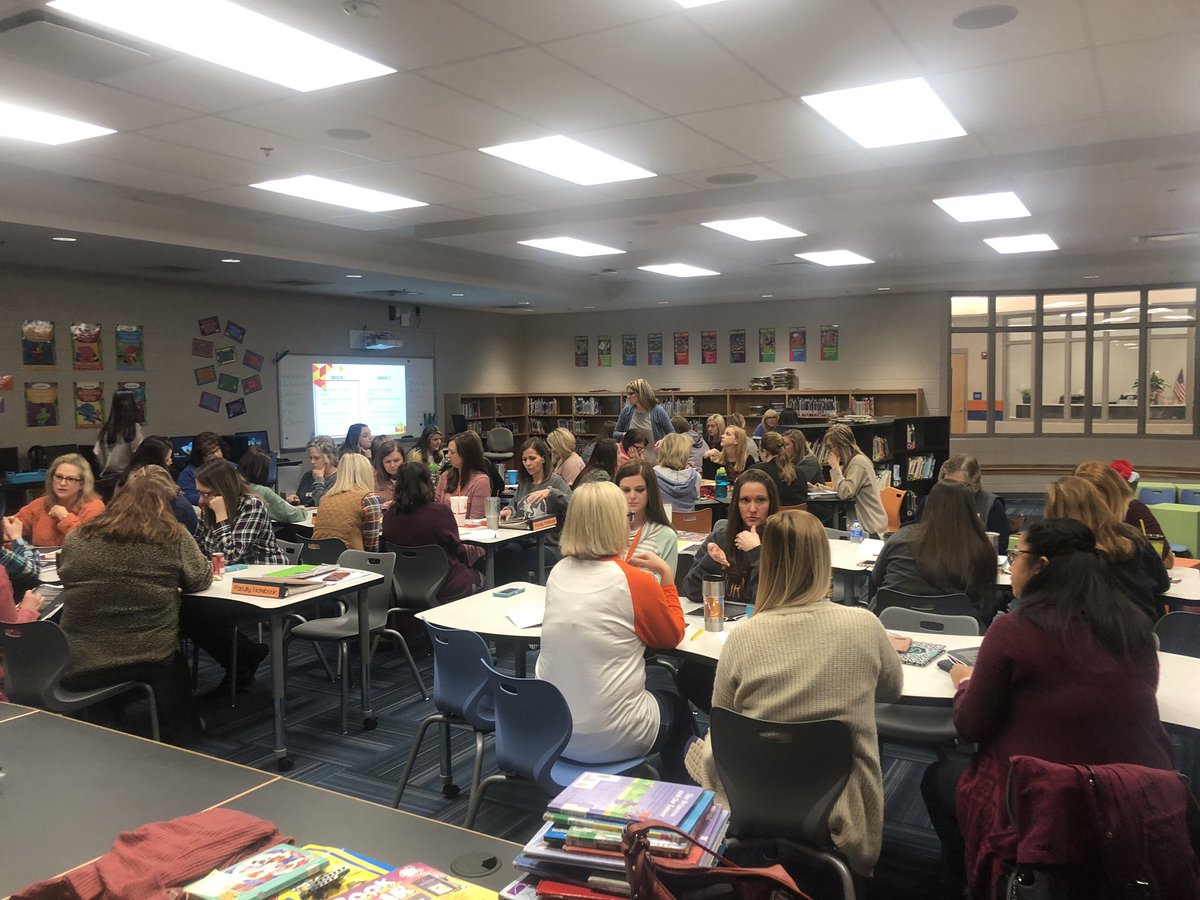 MedinaElem's tweet photo. SGCES teachers completing a Jig Saw activity to increase effectiveness of Read to be Ready in our classrooms! What a great bunch of educators who put Students First! #GCSSD #R2BR https://t.co/T9iKkqCV6Y