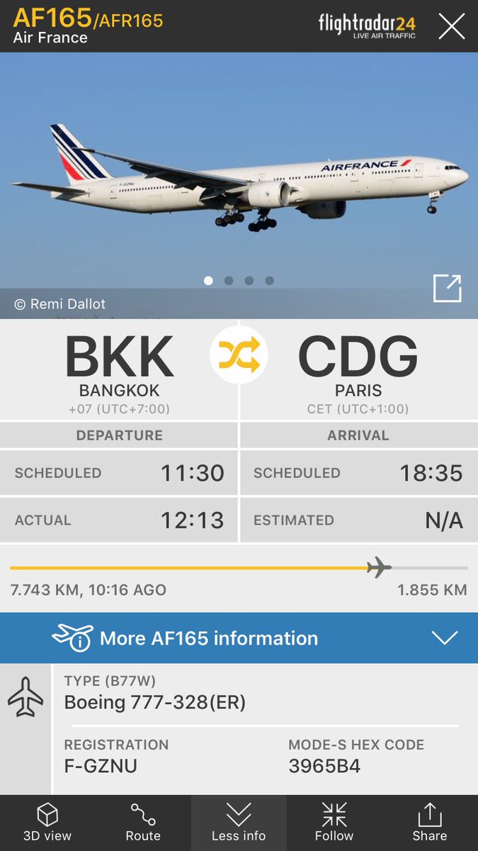 AeronewsGlobal's tweet photo. Diverted to Bucharest (OTP), medical emergency: #AF165 BKK-CDG, 777-300ER @airfrance (F-GZNU). @airlivenet @FlightBreaking @FlightAlerts_ @breakingavnews @AFnewsroom @FlightEmergency @JacdecNew @avherald https://t.co/wPpjwDKEGe
