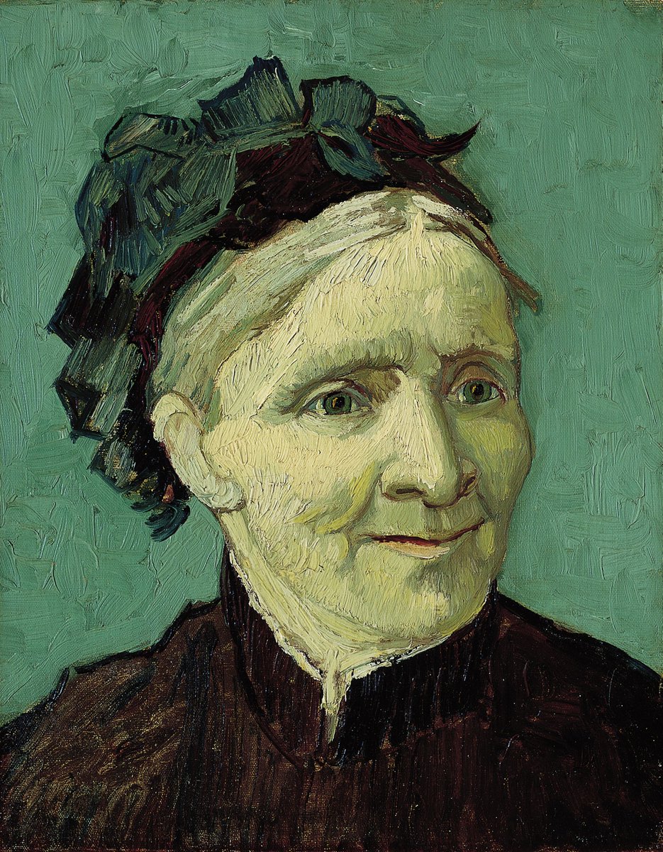 A week into the new year, Van Gogh wrote to his mother &amp; sister: 'For a couple of weeks now it has been my firm intention to drop you a line to wish you a prosperous and happy New Year.' Vincent van Gogh, Portrait of the Artist's Mother (1888) @nortonsimon