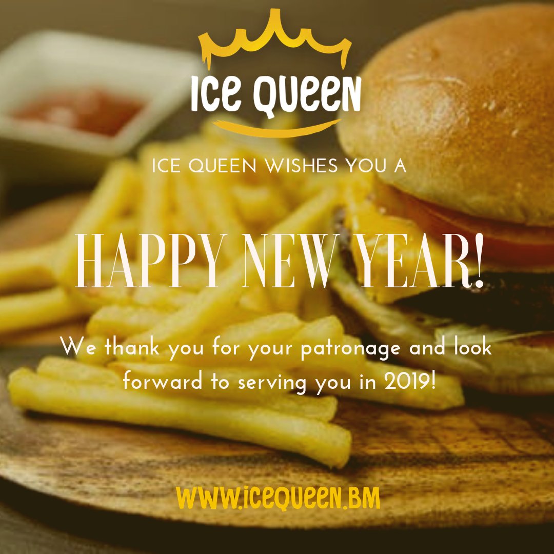 Icequeenbermuda's tweet photo. Ice Queen thanks you for your patronage this past year and wishes you all the best for 2019! #Bermuda #IceQueenBermuda #HappyNewYear #weappreciateyou https://t.co/xkY6qdPOQp
