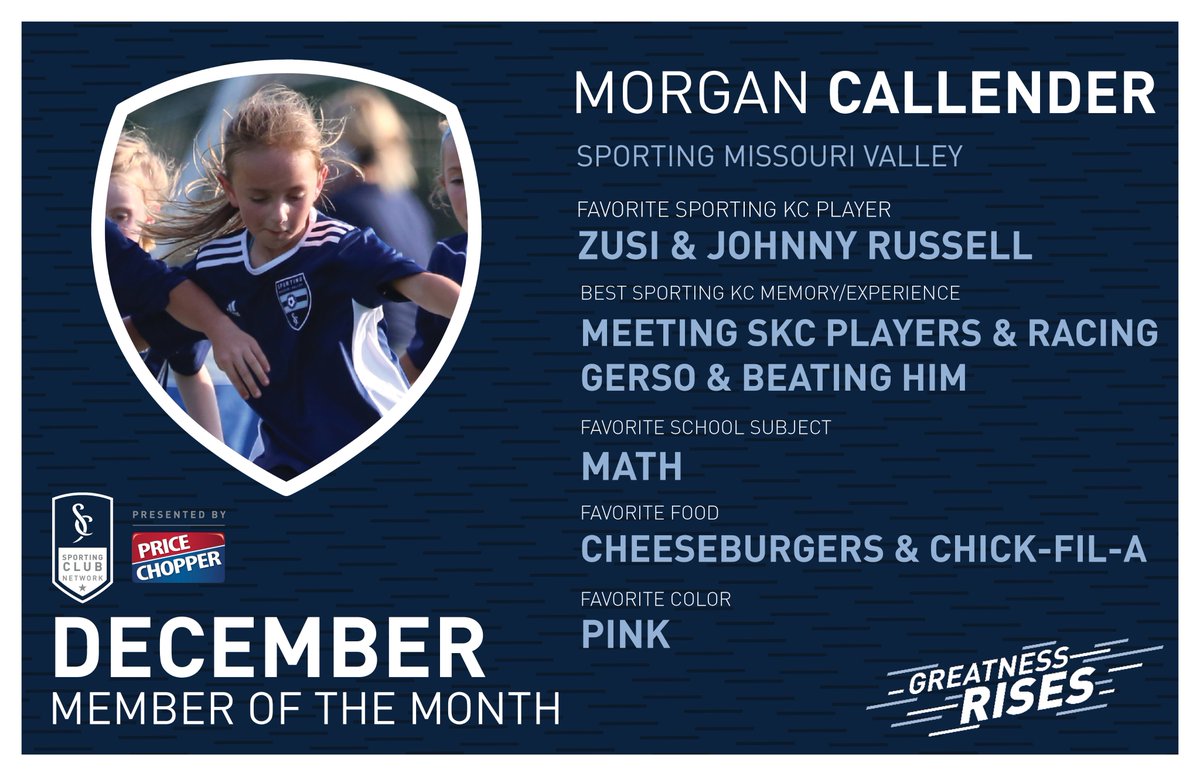 sportingkcyouth's tweet photo. Our final #SportingClubNetwork member of the month, presented by @my_pricechopper, for 2018 went to Morgan from @sporting_mv! 

One of Morgan's goals is to play for the @ussoccer_wnt one day. We ❤️ it. https://t.co/ihd1QeWXj2