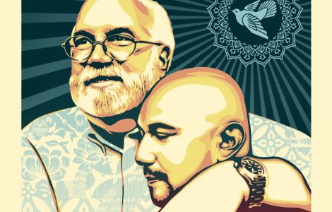 man embracing young man