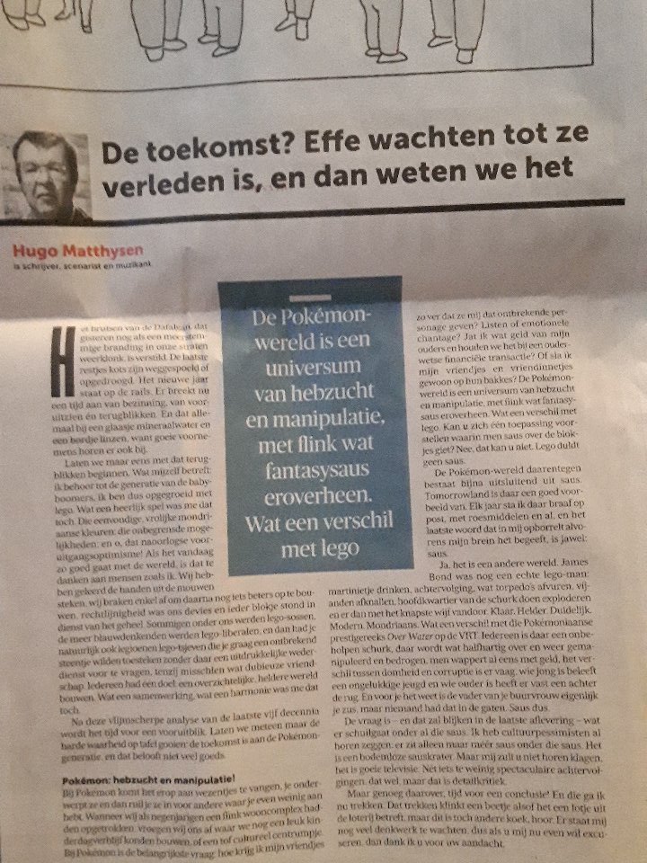belgianhop's tweet photo. @HugoMatthysen Bedankt om op kortzichtige wijze babyboomers op te helderen en mij in het pokémoniaans gat te duwen. Alweer, alsof elk individu de stempel van zijn generatie moet dragen. Alweer zie ik een babyboomer die mij monddood probeert te maken. #DeMorgen #generatieclash https://t.co/mZhXRFdral