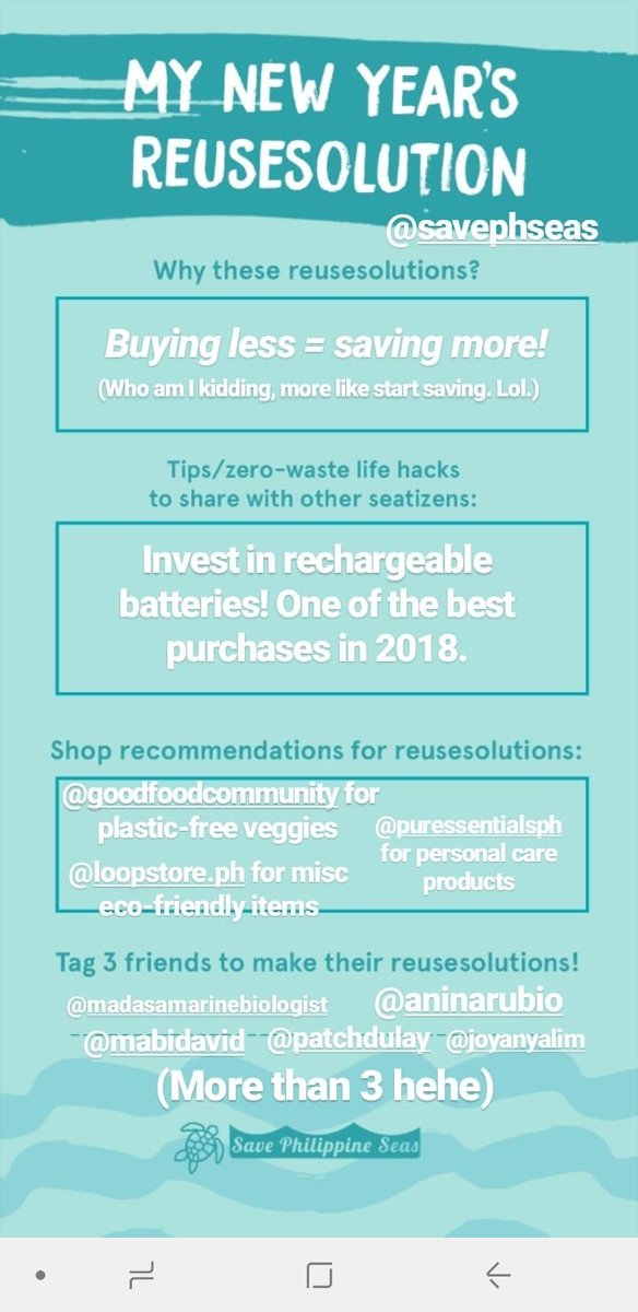 annaoposa's tweet image. Here are my answers:

#savephseas #reusesolutions