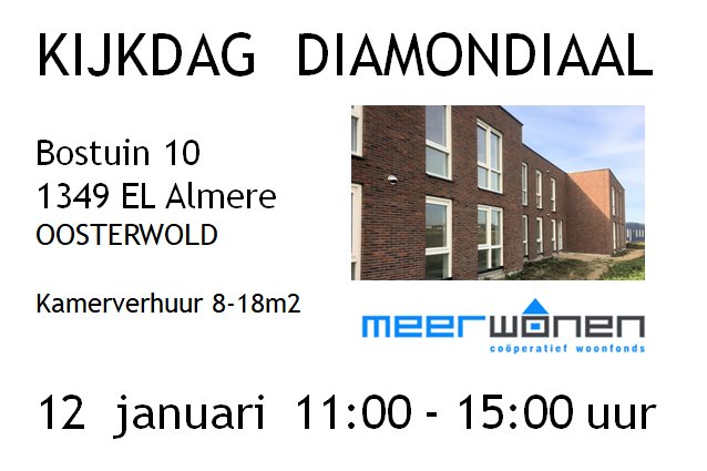 KIJKDAG 12 januari zetten we de deuren van één van de  woongebouwen voor u open zodat u de kamers kunt bekijken. Welkom tussen 11:00 en 15:00 uur aan de Bostuin nummer 10 in Almere. Graag tot dan!   
 #Almere #Oosterwold #Kijkdag #Kamerverhuur #Welkom Delen is heel fijn!