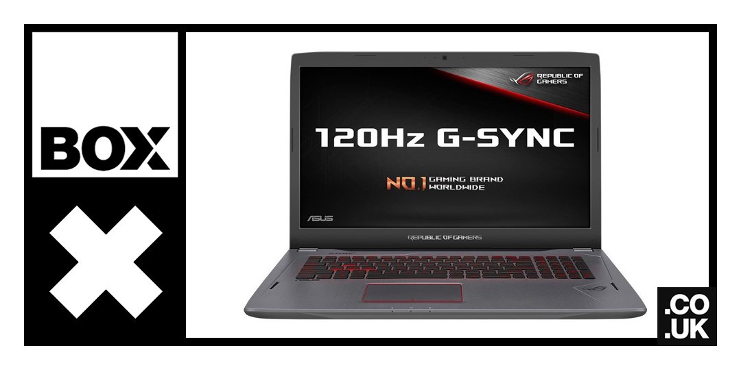 boxcouk's tweet photo. ✨ TOP TECH BUY ✨
Experience unmatched performance with the @ASUS_ROGUK Strix GL702.
Combining VR-Ready #NVIDIA #GeForce GTX 1070 graphics with Microsoft DirectX 12 support, enjoy an efficient and powerful performance.
Plus save £200 https://t.co/zc6lvuCDzQ
#ASUS #ROG #ROGUK https://t.co/GY9W7kyGoE