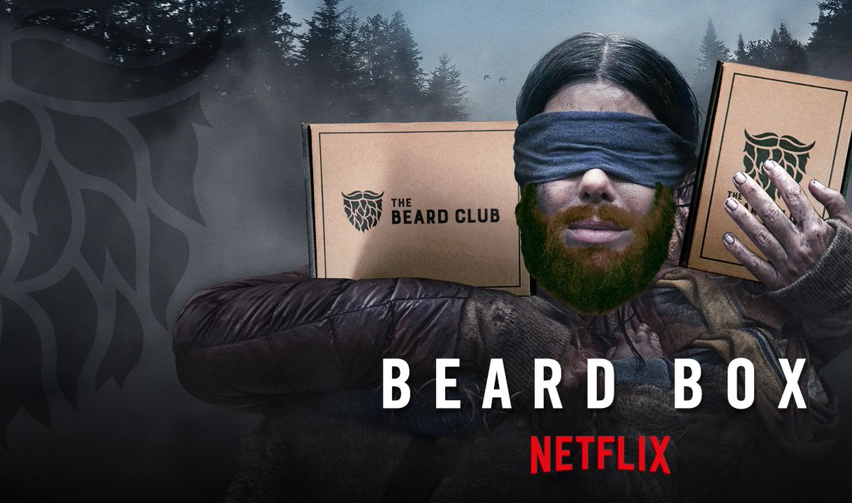 thebeardclub's tweet photo. Plot twist, if you take your blindfold off, your beard falls out 😱 #worstfear https://t.co/ulVTdrLrOP