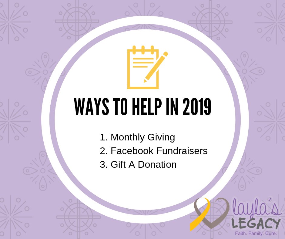 laylas_legacy's tweet photo. New blog posted today - Top 3 ways to help in 2019!
https://t.co/ocQzsj0Pqb

#laylaslegacy #domore💛 #gogold  #goldisthenewpink #cancermoonshot #tutusforbraintumors #morethan4 #aggiesatwork #aggienetwork #aggiealumni  #childhoodcancerresearch #childhoodcancer https://t.co/8Kw1yrvNte