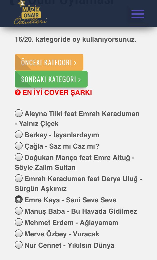 EmreninKalbi's tweet photo. BAU Radyo 3. #MüzikOnairÖdülleri 'nde #Enİyi #Cover #Şarkı ' kategorisinde yarışan #EmreKaya - #SeniSeveSeve ‘ye oy vermek için : https://t.co/iJVAKuSRzs  Son Gün : 07 Ocak 2019 !
#BauRadyoHerYerde @muzikonair @bau_radyo @bahcesehiruniversity #Ödül @YildizzTilbee @tilbeteam https://t.co/rClS6sfhtb