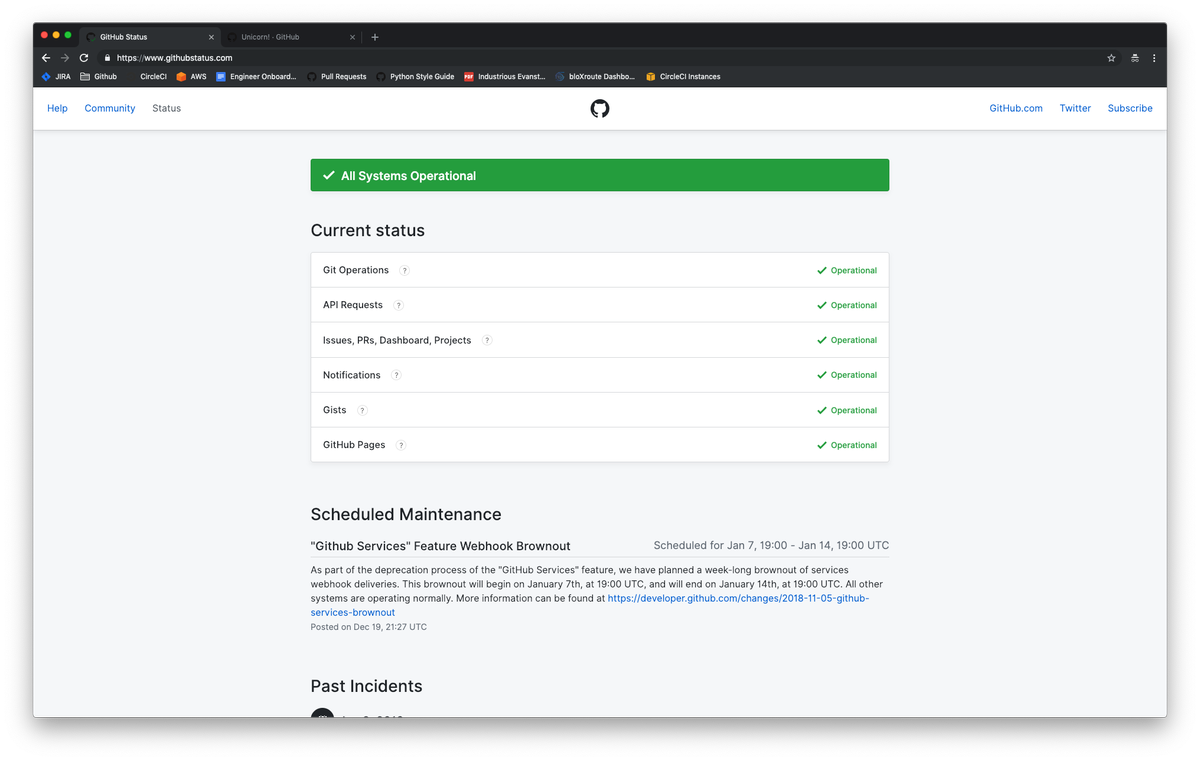 kevkevchen's tweet photo. @github @githubstatus Website seems to having problems but the status page still reports things as ok. https://t.co/iPuKCIcKWt