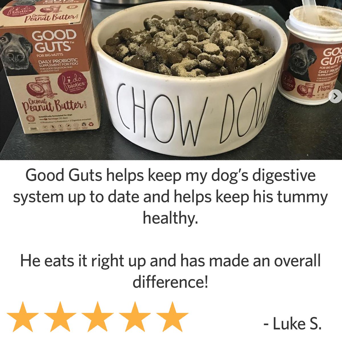 Fidobiotics's tweet photo. @lukethesavage16 loved our yummy Good Guts daily probiotic powder - so much that he left us a tailwaggin' review!

#Fidobiotics #dogsofinstagram #dogsofig #dogsofinsta #WoofWednesday #probiotics #petsupplements https://t.co/tbrTWXoqj0