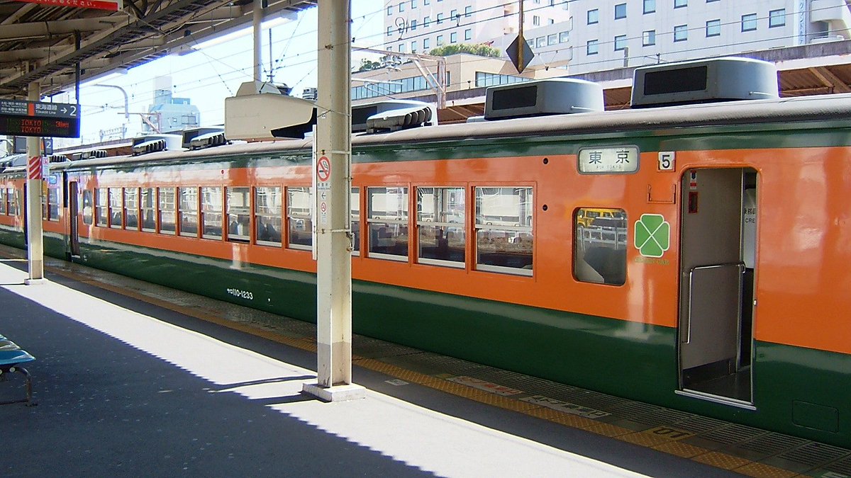 国府津車両センター113系に連結されていた、平屋グリーン車「サロ110形