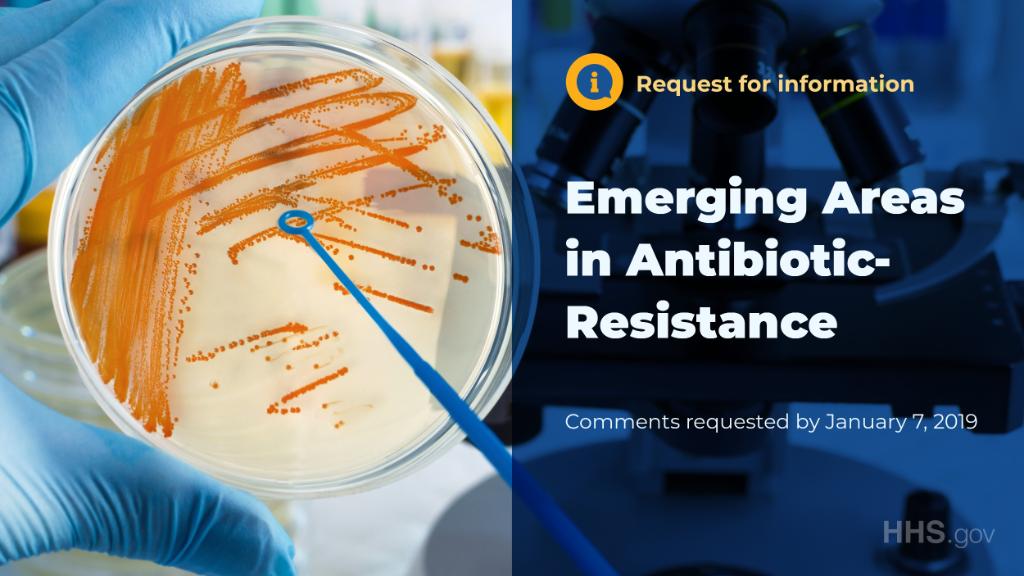 Emerging Areas in Antibiotic-Resistance
Comments requested by January 7, 2019