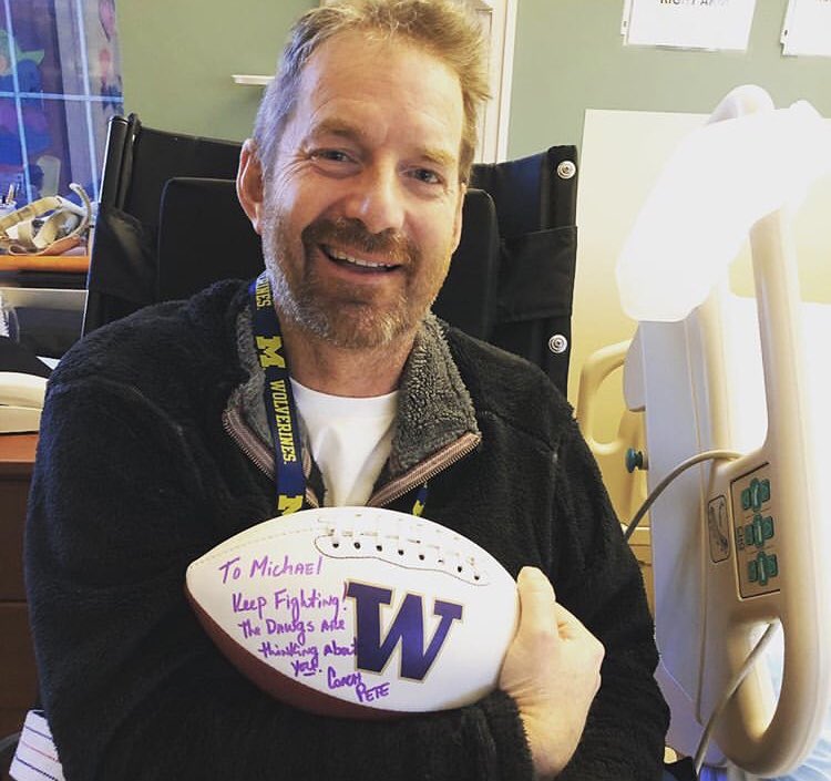 aidancoulson65's tweet photo. Huge shoutout to University of Michigan and University of Washington for their amazing gifts to my dad, who is currently battling Brain Cancer. It means the world! #goblue #godawgs  @CoachJim4UM @CoachPeteUW @UMichFootball @UW_Football https://t.co/2hoIjWRFdk