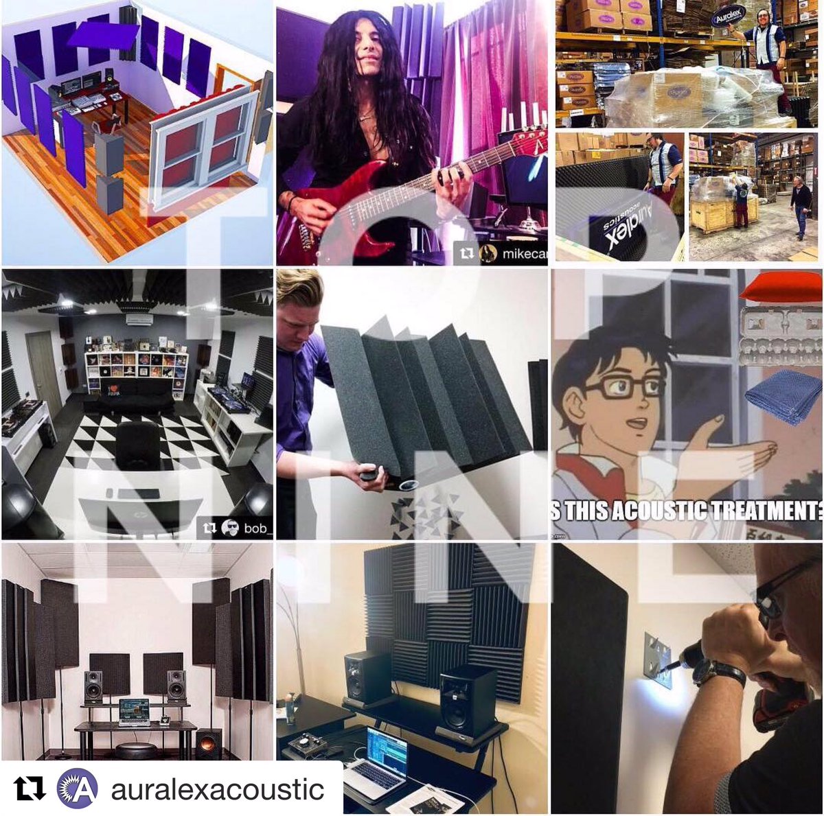 MikeCampese's tweet photo. Thanks Auralex Acoustics for putting me in your top 9! Do yourself a favor in 2019. Treat your studio with Auralex, instead of buying more gear! It can make a worldly difference. #mikecampese #auralex #studiotreatment #acoustictreatment #newyears https://t.co/GbMKMBONNE