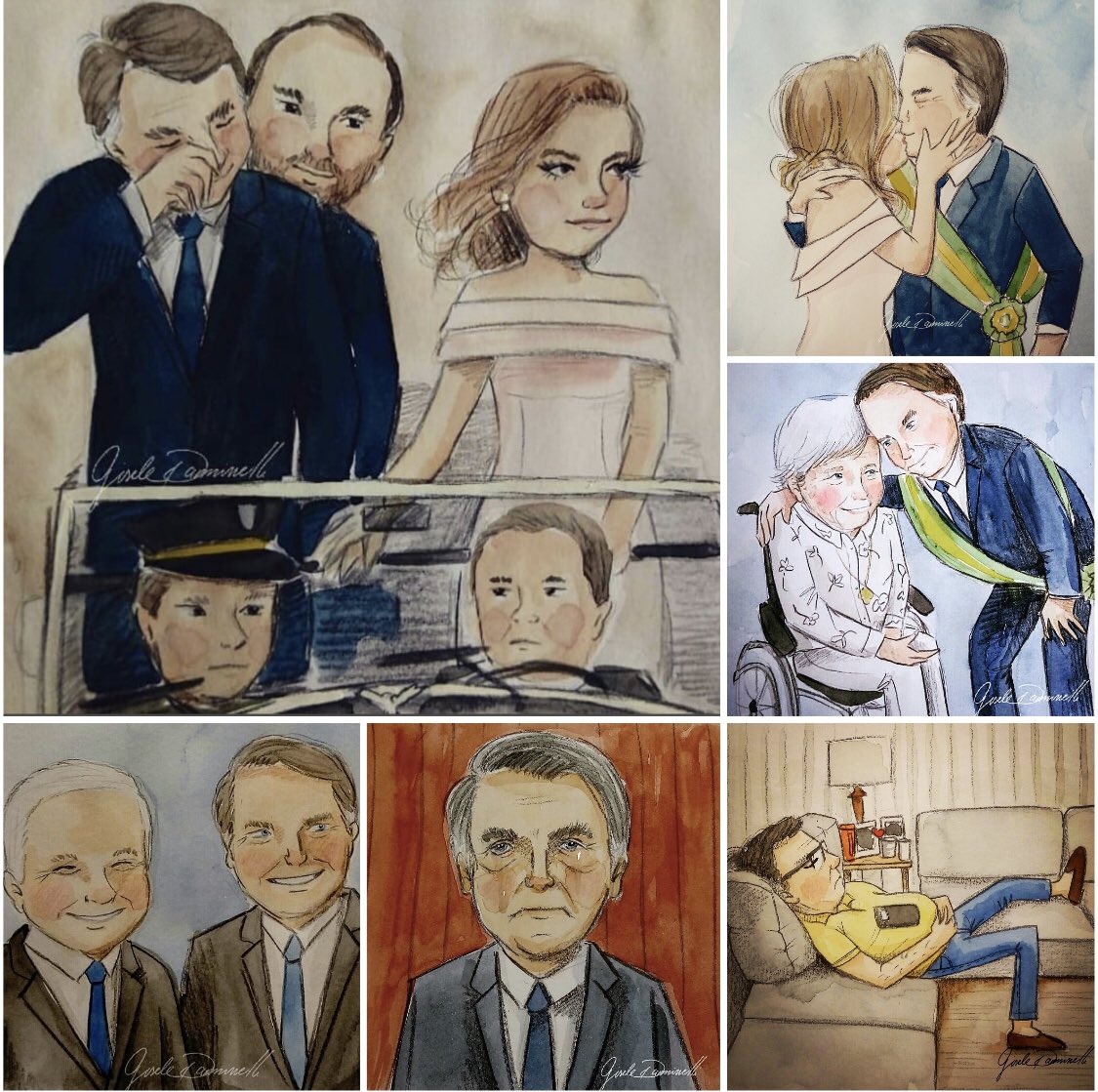 jairbolsonaro's tweet photo. Obrigado pelos belos desenhos e parabéns pelo talento @GiseleDaminell2 👏🏻👍🏻!!! https://t.co/34kfX393zm