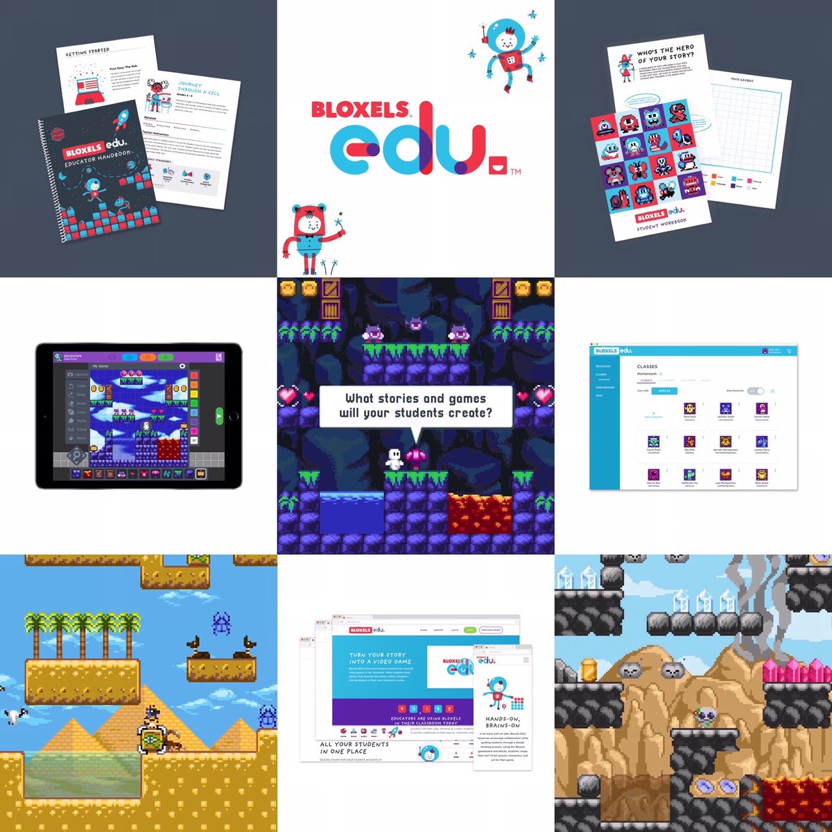 2018! We traveled a lot &amp; expanded our Pixel Press family. We created &amp; launched @BloxelsEDU, a brand new app, Hub, Educator Handbook &amp; Student Workbook. Thank you for all your support this year. We're looking forward to creating more with you in 2019! 🤩🎊🌟🧚‍♀️🧨🎆 #BloxelsEDU