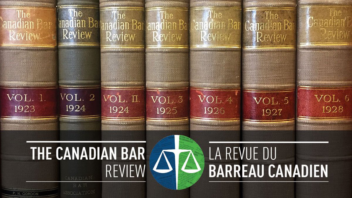 CBA_News's tweet photo. Head over to the Canadian Bar Review to see the latest from @UsaskLaw prof Barbara von Tigerstrom, @UCalgaryLaw prof Jassmine Girgis and more! https://t.co/8j0xW8krJm https://t.co/CtYtUPDMYR