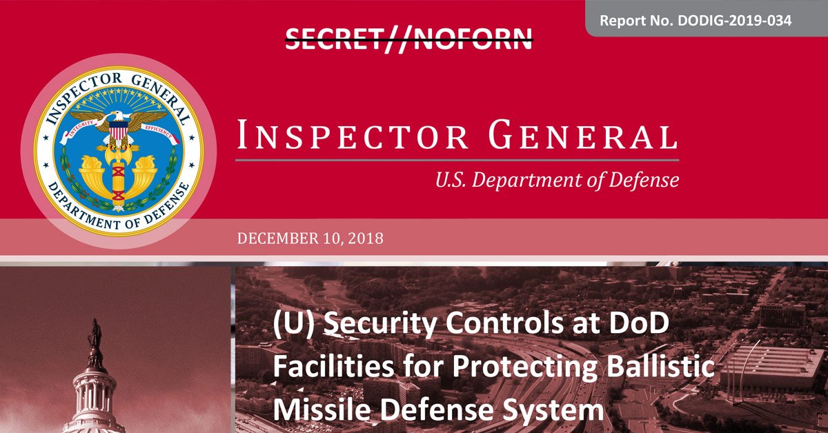 sysarcinc's tweet image. What DoD Contractors Can Learn About the DoD’s Security Audit on the U.S. BMDS dlvr.it/Qvqt6w