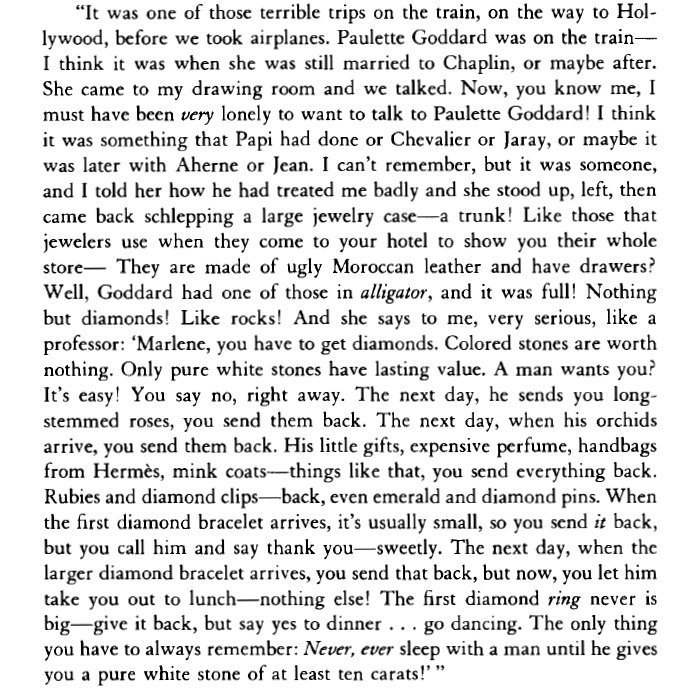 missannabiller's tweet photo. Marlene Dietrich on Paulette Goddard: https://t.co/uLjoghaWXT