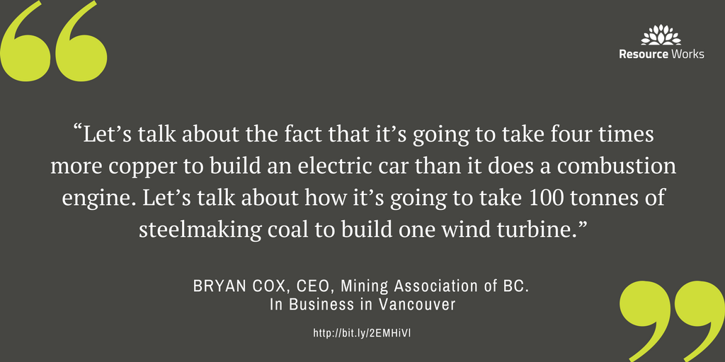 MA_BC's tweet photo. RT @Resource_Works: For the lower-carbon transition, '#mining’s absolutely essential, and especially in British Columbia.' — Bryan Cox, CEO, @MA_BC. #bcpoli https://t.co/gVSMyAw8q5