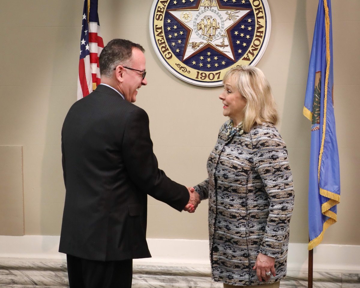 Congratulations to Randy McDaniel, who was sworn in today as state treasurer by Supreme Court Justice James Winchester. I appointed Randy to fill the unexpired term that ends Jan. 14. Randy was elected treasurer in November, and will be sworn in on Jan. 14 to his full 4-year term