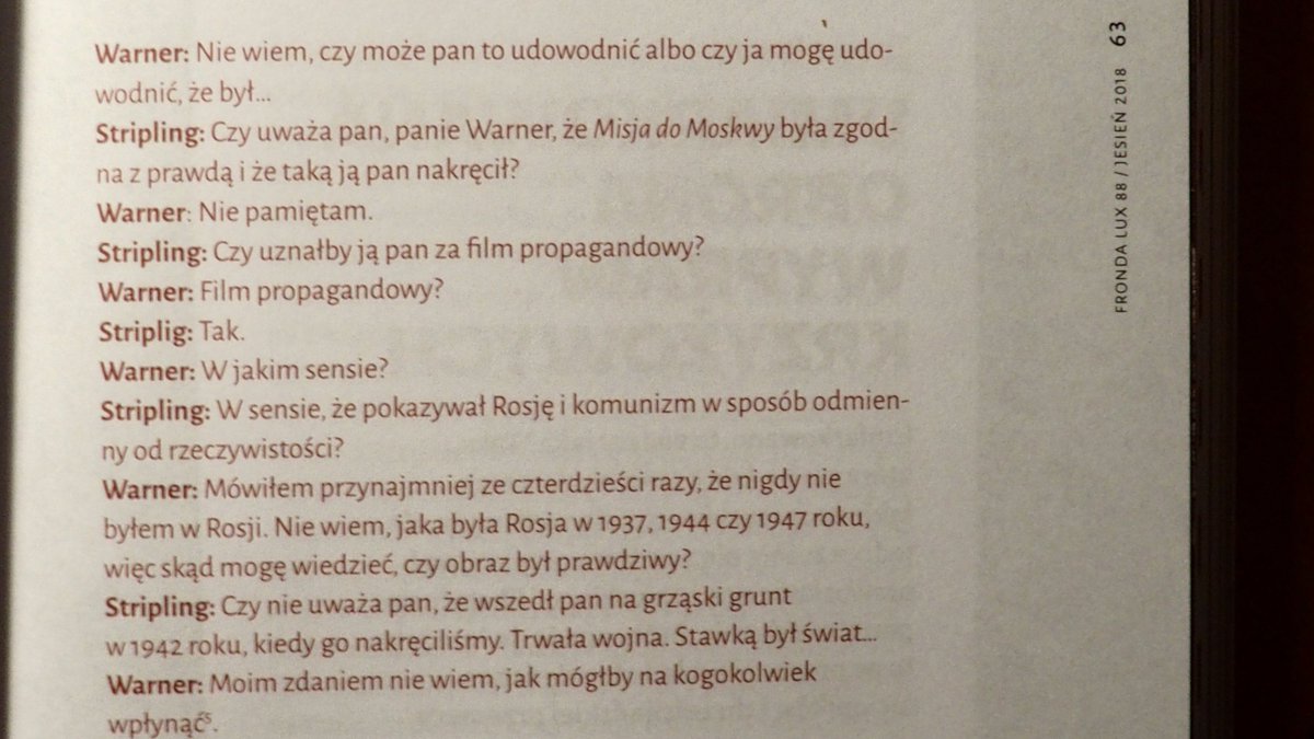 mich_kozlowski's tweet photo. Najnowsza @FrondaLux jest poświęcona https://t.co/qOLdkokRRy. wojnie. Razem z @luccasj piszemy o filmie "Mission to Moscow" z 1943 w reżyserii twórcy Casablanki Michaela Curtiza. Autorzy dzieła po latach byli przesłuchiwani przed komisją Kongresu ds działalności antyamerykańskiej https://t.co/DbmgwLeTTD