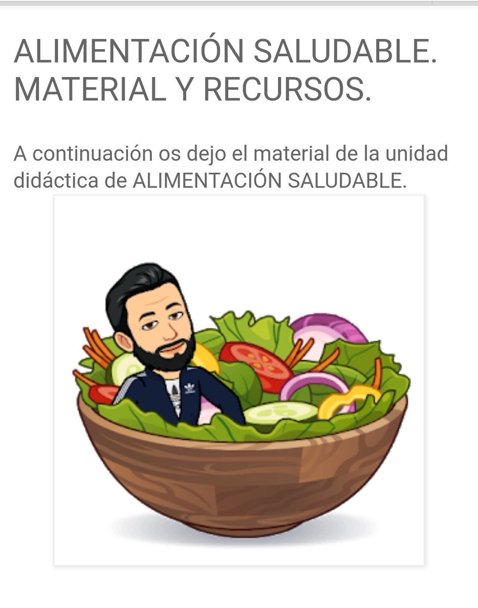 Creo que ya están casi lista las actividades a de UD Alimentación saludable.Necesito feedback del claustro virtual EF para mejoras👨‍🏫Os paso un enlace con cuaderno del alumno por nivel y actividades independientes. (gracias <a href="/_profejuanjo/">Juanjo Pérez Soto</a> por la idea) mis30diarios.blogspot.com/2019/01/alimen…