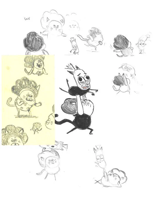 2. the dance sequence for 'sock' (center drawing by @sketchshark) 