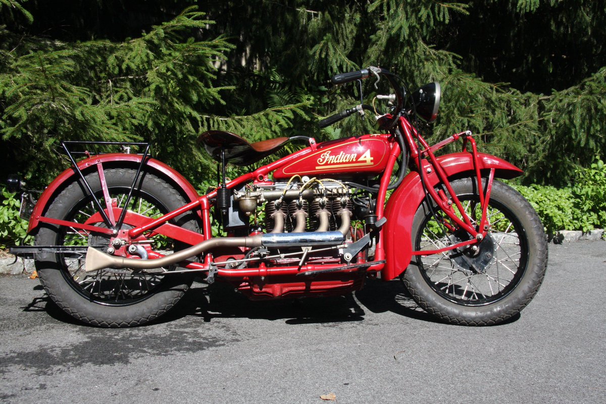 BuzzKanter's tweet photo. After owning this 1930 Indian Four since 2009, I sold it today with mixed feelings. I have not even started it in a few years, but it is an amazing looking machine. Too many bikes to enjoy them all. #IndianFour #IndianMotorcycle #ClassicMotorcycle  #CantKeepThemAll https://t.co/3twnbLwati