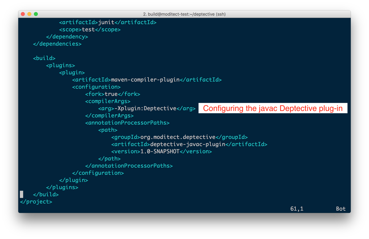 gunnarmorling's tweet image. 📢 Happy to announce a new tool under the #ModiTect umbrella -- Deptective, a @java compiler plug-in that validates the dependencies amongst your project&apos;s packages and fails the compilation when detecting any undesired references. Feedback welcome! github.com/moditect/depte… 🕵️‍♂️