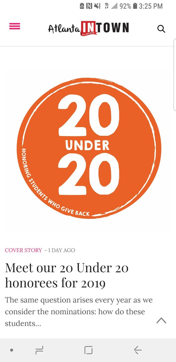 Sheltering_Arms's tweet photo. We love to see our alum doing great things ๐ @JustTemple1 is a 2019 "20 Under 20" honoree. Check her out in @ATLINtownPaper. Temple, thanks for staying connected with us and for giving back to Sheltering Arms. Go Temple!! #SAComebackKid #EmbraceEarly #STEMGirlSwag https://t.co/72hIk7dzMb