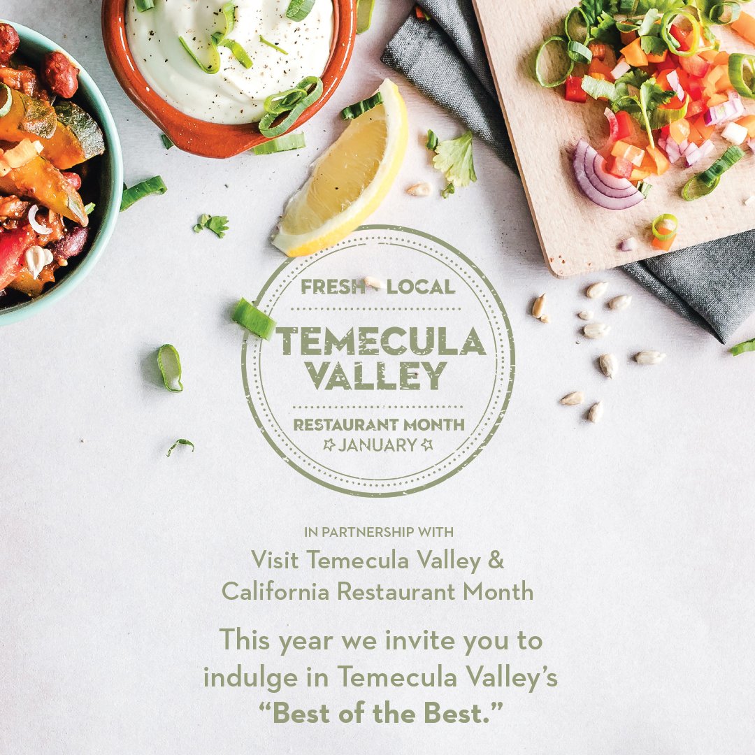 #TGIF ... <a href="/visit_temecula/">Visit Temecula</a> ... #TemeculaValley #RestaurantMonth is a time when dining shines! Enjoy the featured menu items for the entire month of January: goo.gl/gUZG3z   <a href="/VisitCA/">Visit California</a> #incentives #bleisure #events #foodies  #DineTemecula