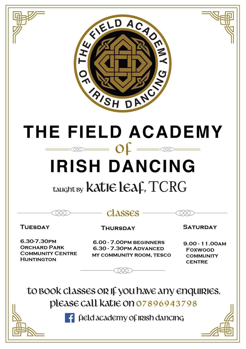 Try something new this year.  Irish dance classes taught by Katie Leaf in #york. First class free.  Get in touch for more information <a href="/York_wards/">York Neighbourhoods</a> <a href="/YorkIrish/">York Irish</a> <a href="/YorkshireDance/">Yorkshire Dance</a> <a href="/AcombAlive/">Acomb Alive</a> <a href="/foxwoodra/">Foxwood Residents</a> <a href="/WoodthorpeYCG/">Woodthorpe York Community Group</a> <a href="/CityofYork/">City of York Council</a> <a href="/theyorkmix/">YorkMix</a>