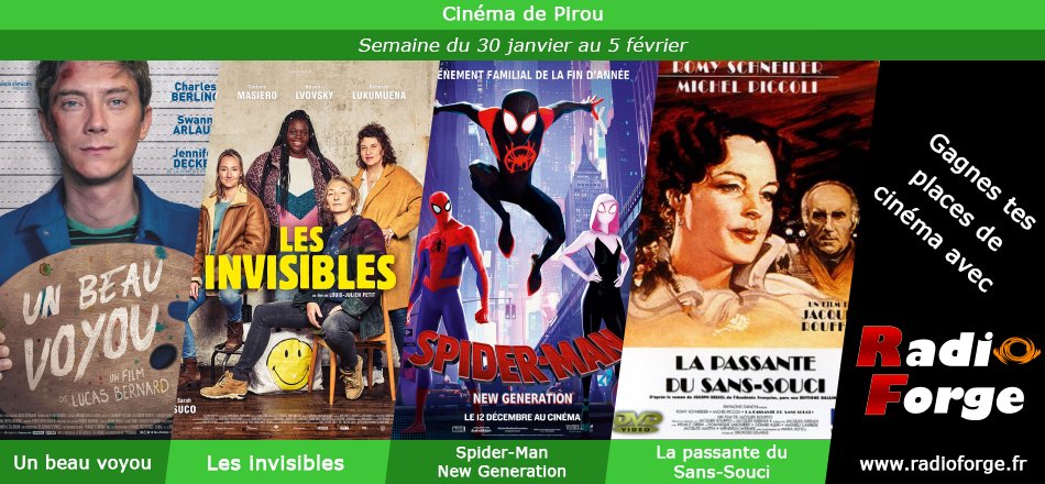 Radio_Forge's tweet photo. 🎞 Voici les films à voir à partir de mercredi au #Cinéma de Pirou.

Plus d'informations : https://t.co/k0XXJ7Sl1C https://t.co/EvFro8yf5E