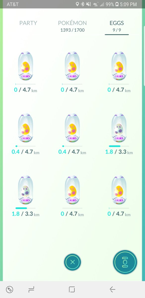 ValorV8's tweet photo. 0 shiny Pikachu & Delibird during the event. No shinies hatched. These eggs tho ๐ could be the batch I need! Anyone else hatching all 7km and/or 10km eggs? #HatchBatch #Hatchathon #pokemongo https://t.co/JMpJbM9GyB