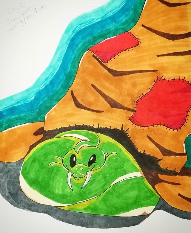 RedFoxAni's tweet photo. #Januharry Day 2: Sorting Hat/Basalisk
Who else wants to guess which house the Basalisk gets sorted into? 😉😏 #Linktober #JanuHarry #artofhogwarts #sortinghat #basalisk #Slytherin #HarryPotter #HarryPotterArt #drawing #drawingchallenge #fantasy #mark… https://t.co/NqB8PYDbb3 https://t.co/4Ibd30Yc4e