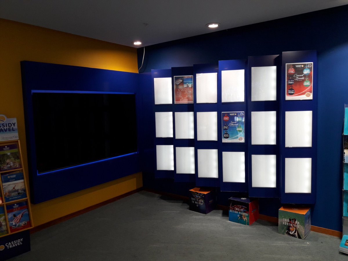 Cassidy travel Tallaght new signage &amp; internal display illumination by LED