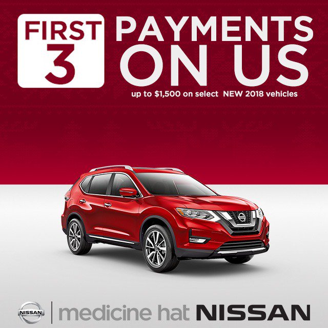 Welcome to 2019 everyone!! When you purchase a New 2018 Nissan, we will cover your First 3 payments!!! Offer only available for the month of January. #medhat