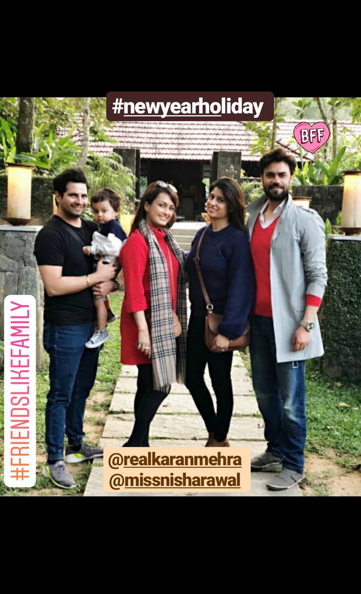 Good morning 🌞 . 
@gauravchopraa holiday vacation back to Nature ini COORG . #Newyearholiday #bestcouple #bestfriend #friendslikefamily #hitishachopraa #gautishamylove💖 . #karnish #nisharawal @realkaranmehra #kavishmehra #gauravchopraa . Happy New Year 2019🎆