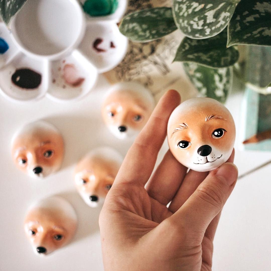 The most darling little fox faces from <a href="/adele_po/">Adelė Po.</a>
