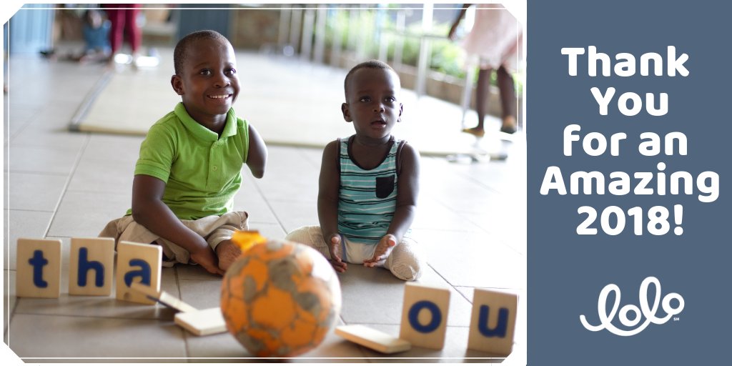 ProjectLolo's tweet photo. Thank you to all of our generous supporters for making 2018 amazing! Whether you supported @ProjectLolo with donations, event attendance, volunteerism or helped us share our cause with others - you are #PromotingLimitlessLives for children with differing physical abilities! https://t.co/3tfbaYpme1