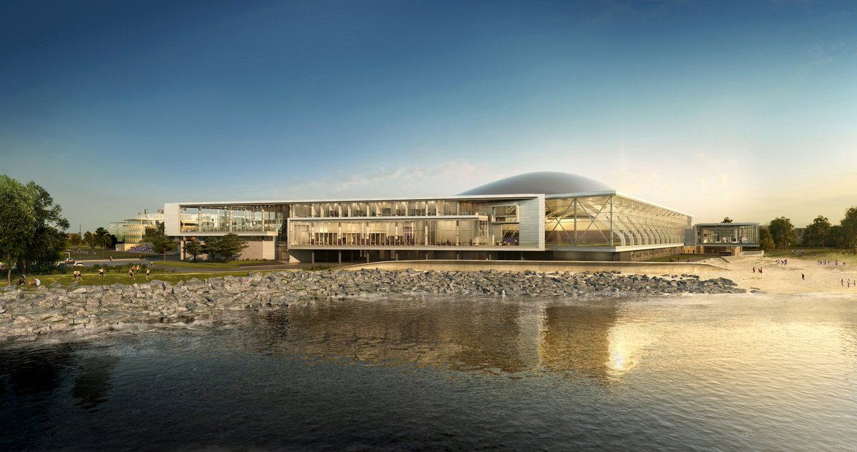 BoltonRealtyLA's tweet photo. A view from the lake tips off the architectural efforts that went into the #construction of this sports complex. #archi  https://t.co/ylo8KiMmKF https://t.co/aHu7JVSjoZ