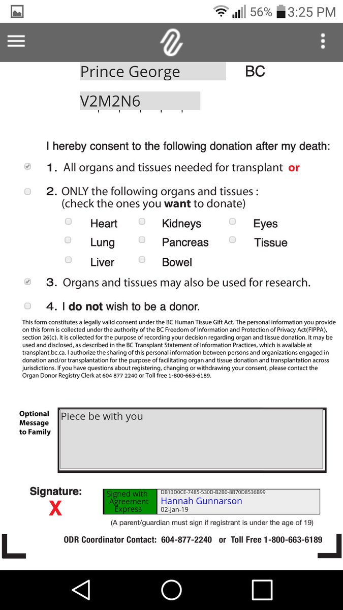 I hope whoever ends up with my organs has a sense of humour. #registeredorgandonor #messagetothefamily #BC