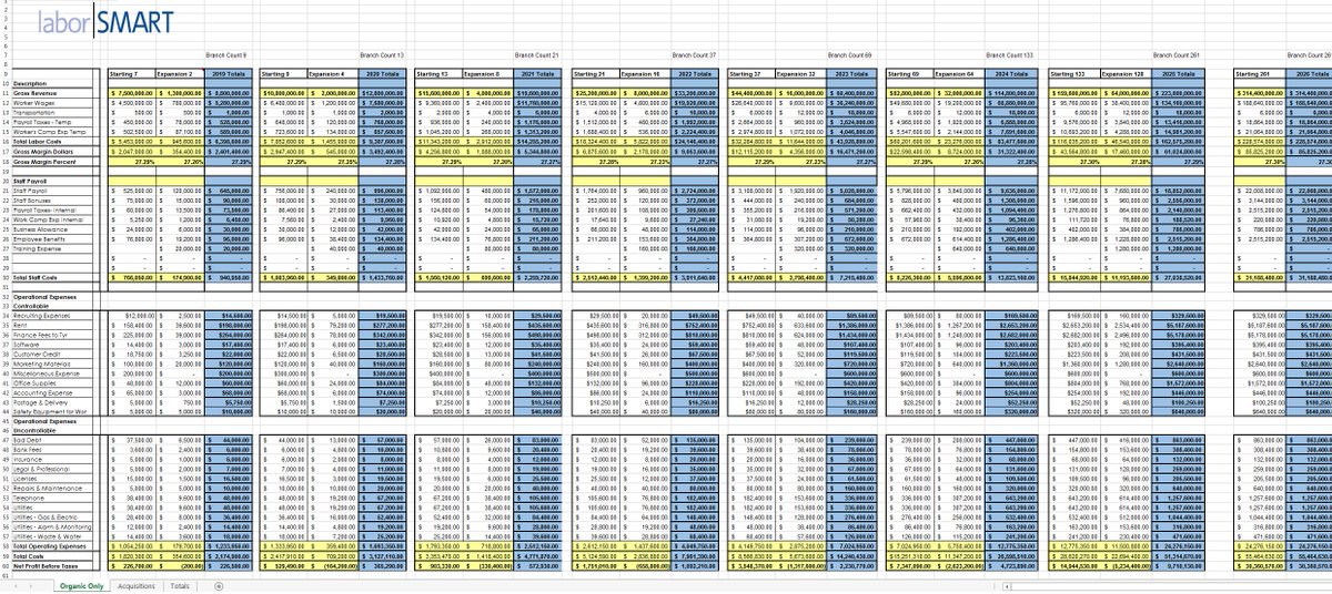 CRyanSchadel's tweet photo. Just some numbers on a spreadsheet. $LTNC #Vision2025 @LaborSmartInc https://t.co/8SYjnmQ8nj