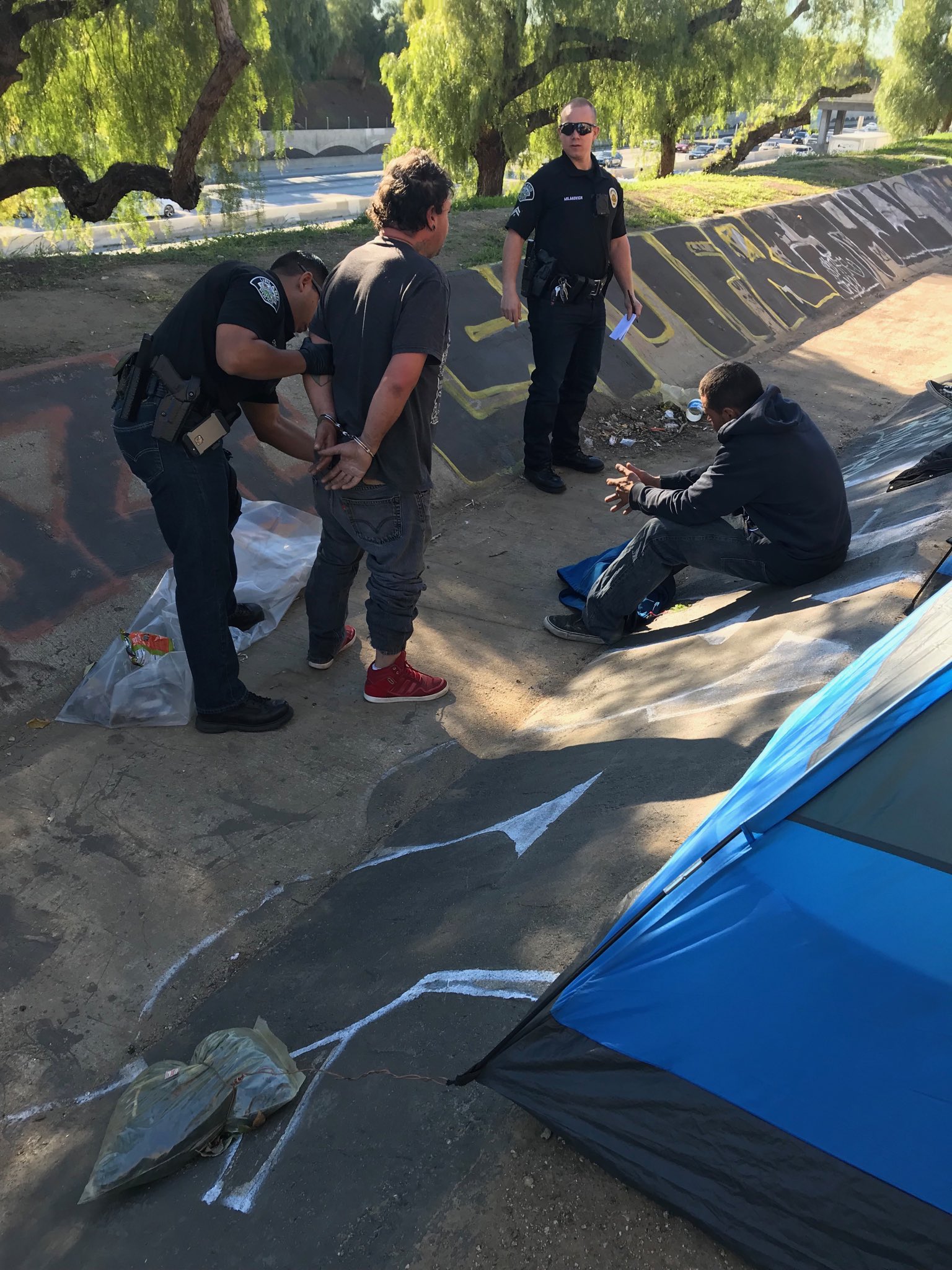 Chief Darren Goodman on Twitter "Criminal vagrants dump hazardous