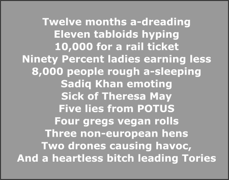 Chubbx's tweet photo. First draft, needs tweaking "Twelve Days of Brexitmas" (working Title (ha)) https://t.co/KDtZCJ2UTh