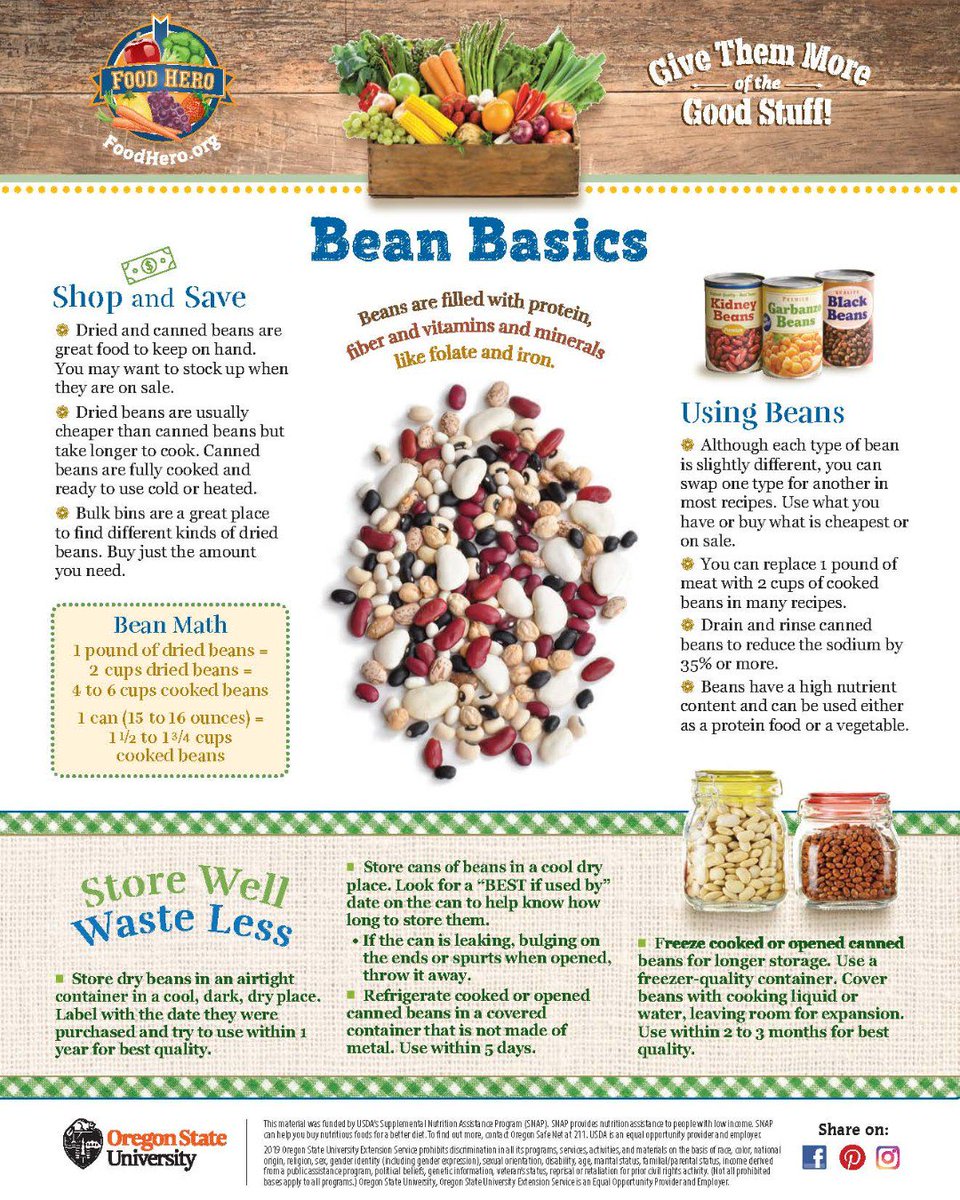 BeAFoodHero's tweet photo. This month we are all about beans. Check out our new Food hero Monthly for recipes and tips on cooking dried beans. #beans #cookingbeans #tipsandtricks http://FH Monthly https://t.co/TV8mVrrNLZ