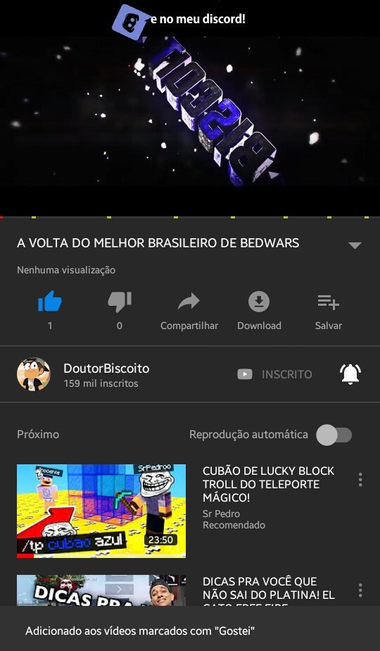 Eu te amo bro, c é incrível. ❤ <a href="/DoutorBiscoito/">DoutorBiscoito</a>