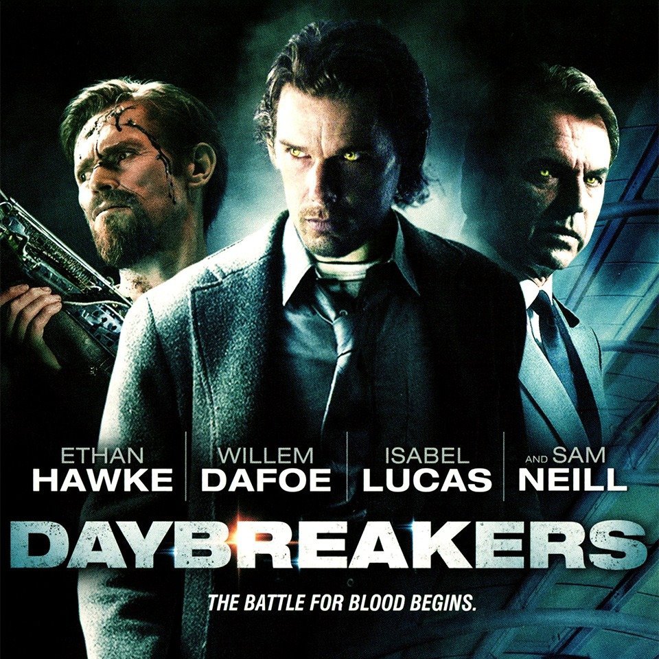 OnlyFilmMedia's tweet image. #MoviesSetIn2019:
#Daybreakers.
[Released in 2009].
Cast: #EthanHawke, #WillemDafoe, @TwoPaddocks, @MichaelDorman, #ClaudiaKarvan.